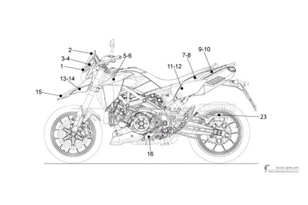 Aprilia DORSODURO 1200 2010 - Biały