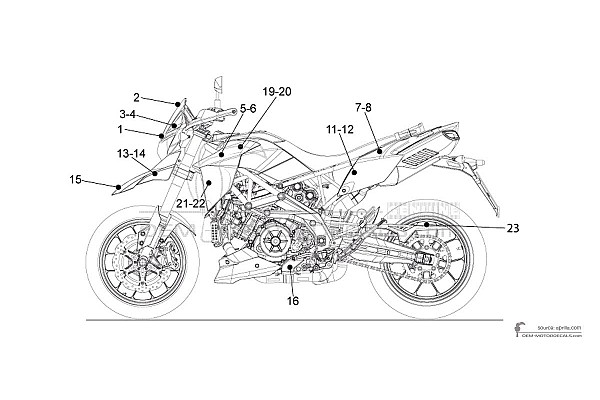 Aprilia DORSODURO 1200 2012 - Rood