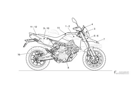 Aprilia DORSODURO 750 FACTORY 2010 - Zwart