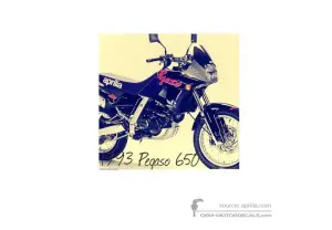 Decals for Aprilia Pegaso 650 1993 - Black • Aprilia OEM Decals