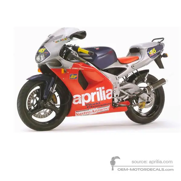 Aprilia RS125 1998 - Gris - Grey / Red / Blue Valentino Rossi