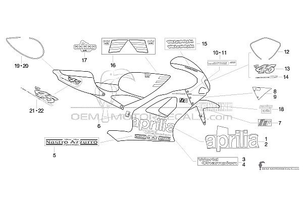 Aprilia RS125 1998 - Grau