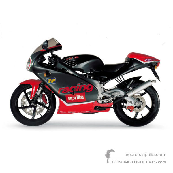 Naklejki do Aprilia RS125 2000 - Czarny • Aprilia Naklejki OEM