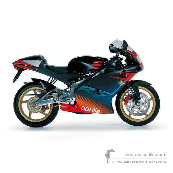 Naklejki do Aprilia RS125 2003 - Czarny • Aprilia Naklejki OEM