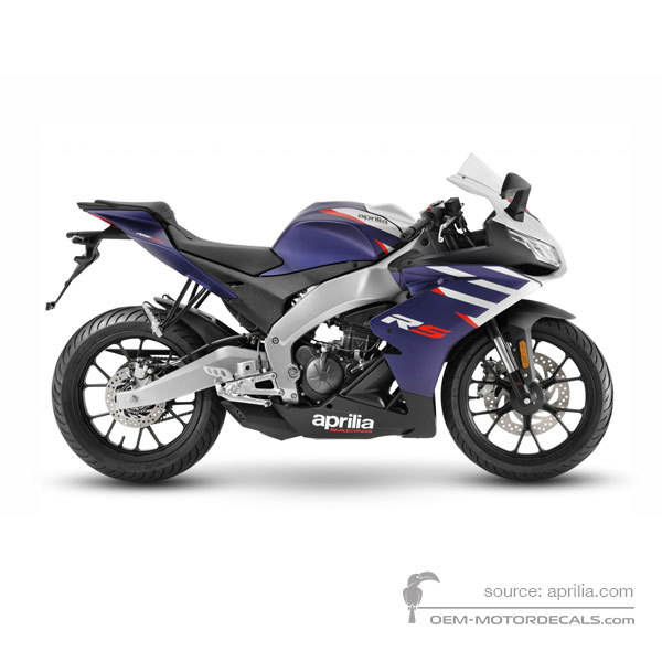 Stickers voor Aprilia RS125 4T 2023 - Blauw • Aprilia OEM Stickers