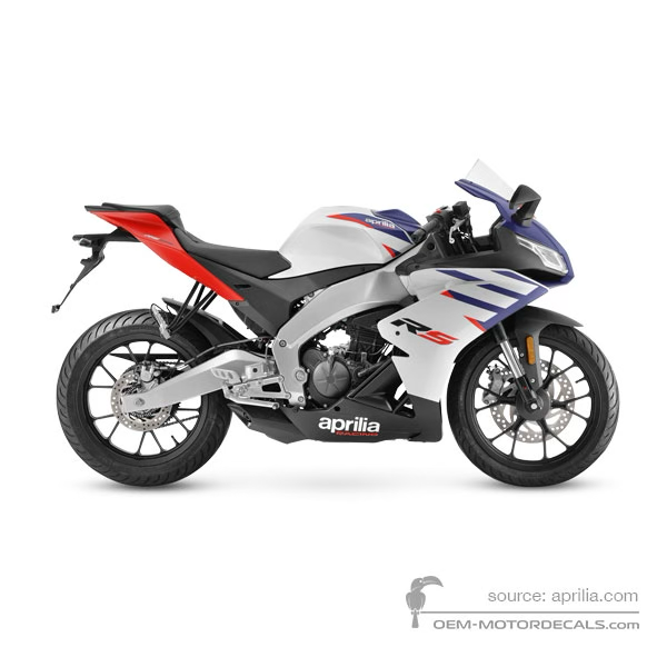 Stickers voor Aprilia RS125 4T 2024 - Wit • Aprilia OEM Stickers