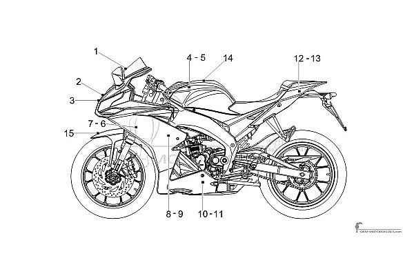 Aprilia RS125 4T 2023 - Wit