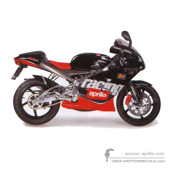 Aufkleber für Aprilia RS50 1999 - Schwarz Rot • Aprilia OEM-Aufkleber