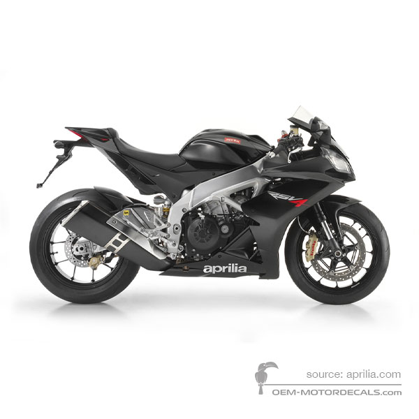 Stickers voor Aprilia RSV4 1000R 2010 - Zwart • Aprilia OEM Stickers