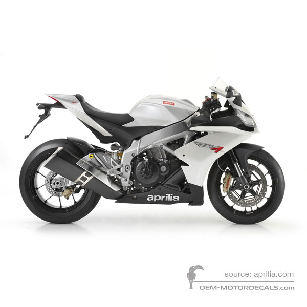 Stickers voor Aprilia RSV4 1000R 2010 - Wit • Aprilia OEM Stickers