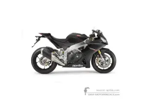 Aufkleber für Aprilia RSV4 1000R 2011 - Schwarz • Aprilia OEM-Aufkleber