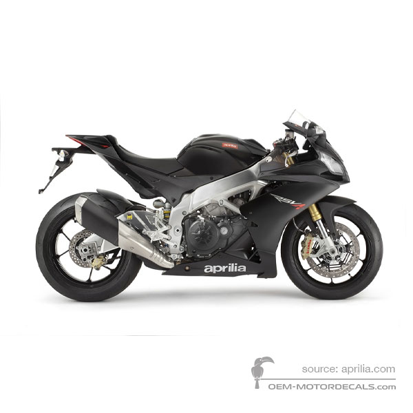 Stickers voor Aprilia RSV4 1000R 2012 - Zwart • Aprilia OEM Stickers