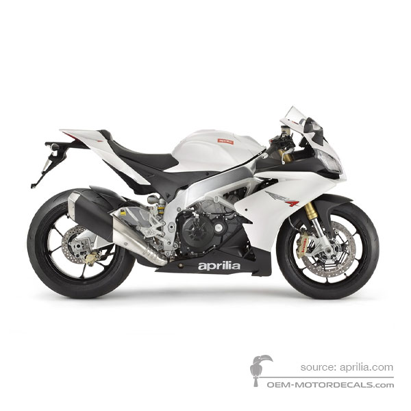 Stickers voor Aprilia RSV4 1000R 2012 - Wit • Aprilia OEM Stickers