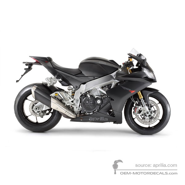 Stickers voor Aprilia RSV4 1000R 2014 - Zwart • Aprilia OEM Stickers