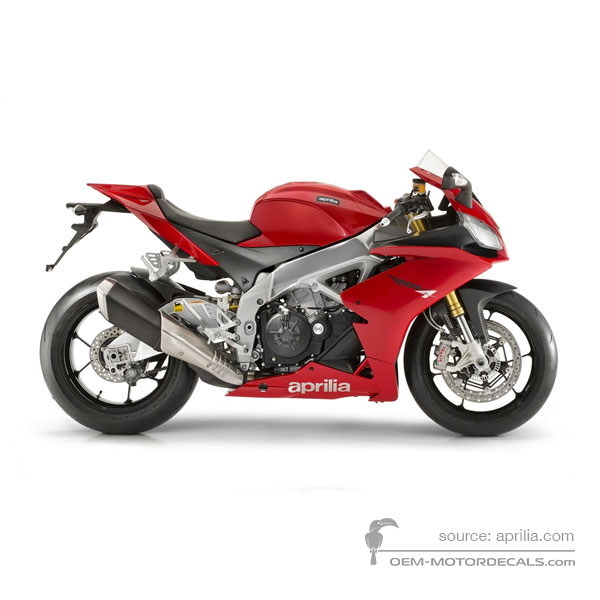 Autocollants pour Aprilia RSV4 1000R 2013 - Rouge • Aprilia Autocollants OEM