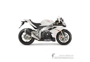 Aufkleber für Aprilia RSV4 1000R 2013 - Weiss • Aprilia OEM-Aufkleber