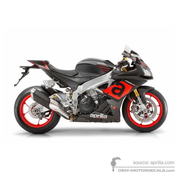 Stickers voor Aprilia RSV4 1000RR 2016 - Zwart • Aprilia OEM Stickers