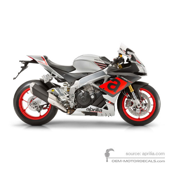 Stickers voor Aprilia RSV4 1000RR 2016 - Grijs • Aprilia OEM Stickers