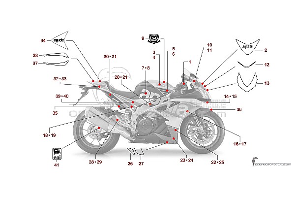 ApriliA RSV4 1000 Factory 2017 - Srebrny