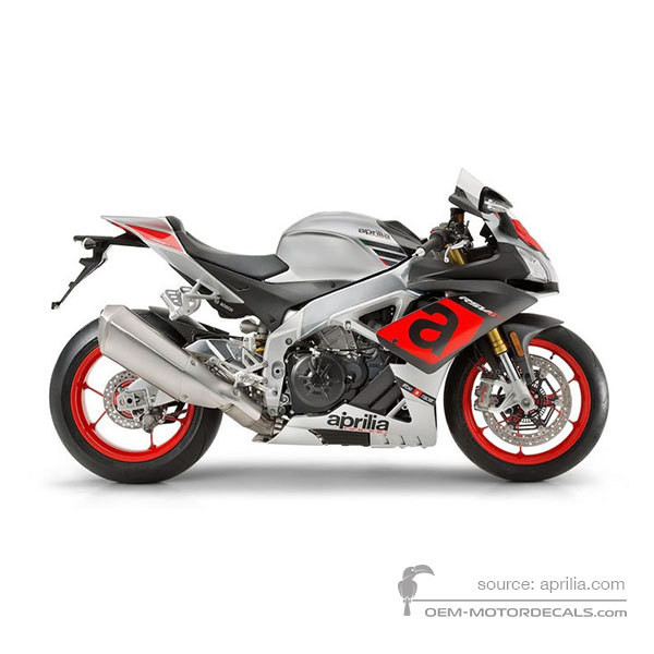 Stickers voor Aprilia RSV4 1000RR 2018 - Grijs • Aprilia OEM Stickers