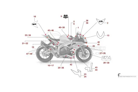 Aprilia RSV4 1000 Factory 2018 - Argento