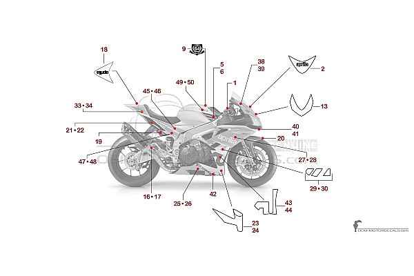 Aprilia RSV4 1000 Factory 2018 - Zilver