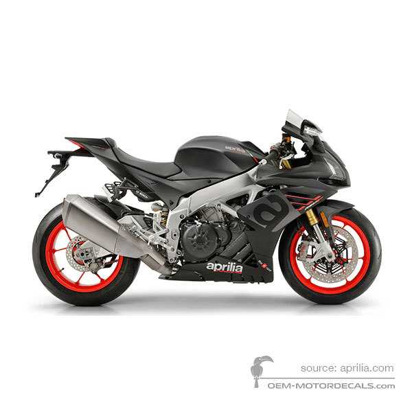 Aufkleber für Aprilia RSV4 1000RR 2019 - Schwarz • Aprilia OEM-Aufkleber