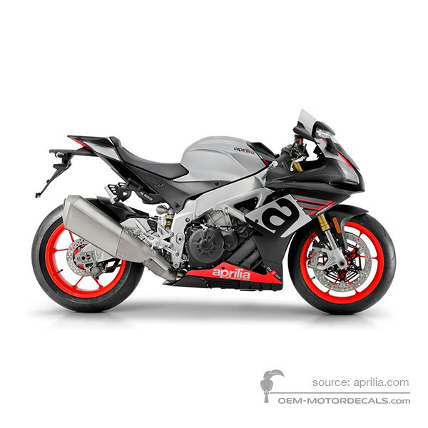Pegatinas para Aprilia RSV4 1000RR 2019 - Gris • Aprilia Pegatinas OEM