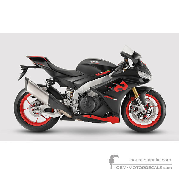 Decals for Aprilia RSV4 1100 2023 - Black • Aprilia OEM Decals