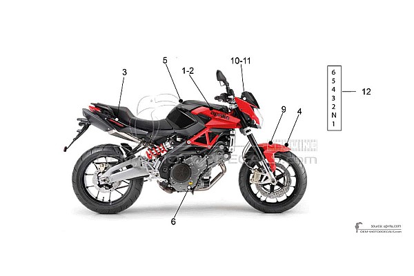 Aprilia SHIVER 750 2015 - Red