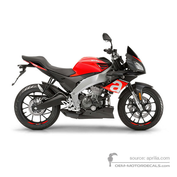 Decals for Aprilia TUONO 125 2017 - Red • Aprilia OEM Decals