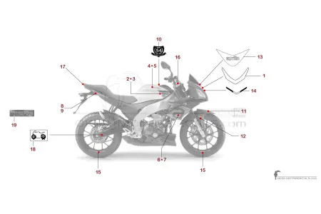 Aprilia TUONO 125 2017 - Silver