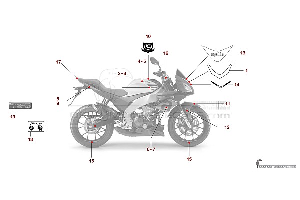 Aprilia TUONO 125 2017 - Argent