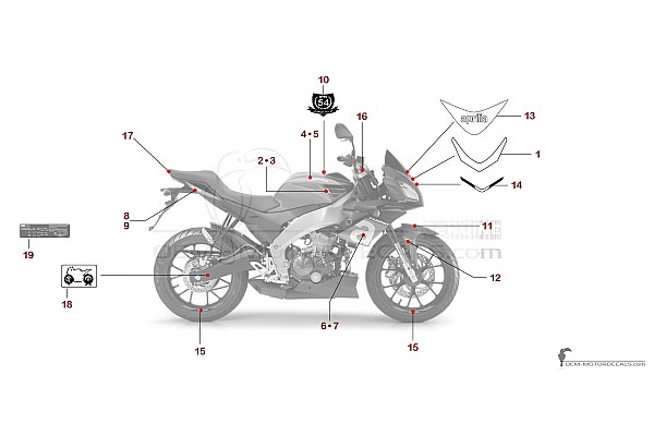 Aprilia TUONO 125 2018 - Rojo