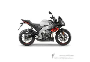 Decals for Aprilia TUONO 125 2018 - Silver • Aprilia OEM Decals