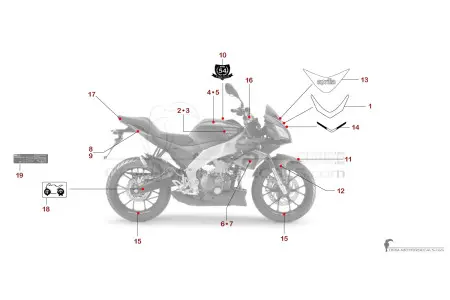 Aprilia TUONO 125 2018 - Zwart