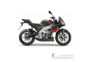 Pegatinas para Aprilia TUONO 125 2019 - Negro • Aprilia Pegatinas OEM