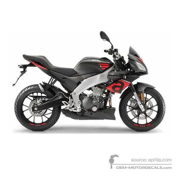 Stickers voor Aprilia TUONO 125 2019 - Zwart • Aprilia OEM Stickers