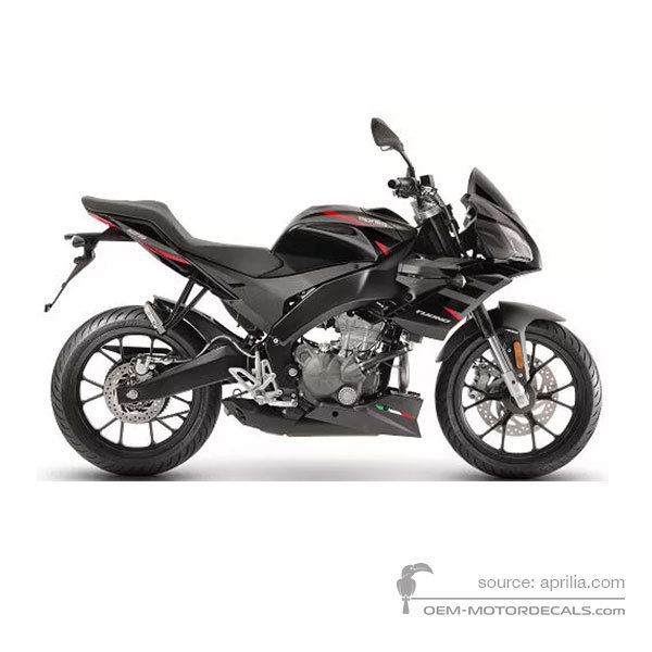 Aufkleber für Aprilia TUONO 125 2020 - Schwarz • Aprilia OEM-Aufkleber