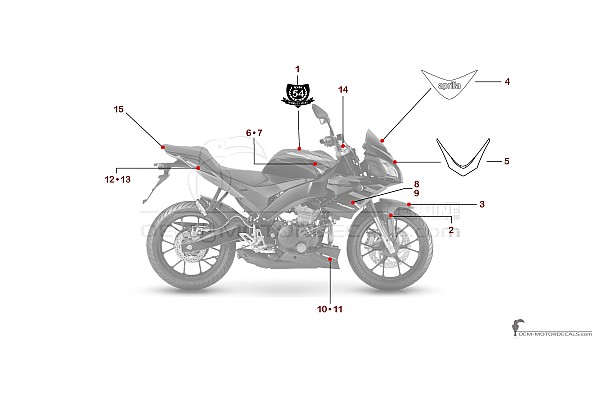 Aprilia TUONO 125 2020 - Rot