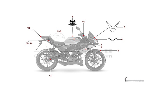 Aprilia TUONO 125 2021 - Gris