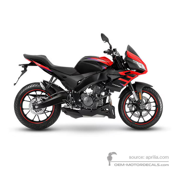 Stickers voor Aprilia TUONO 125 2024 - Zwart • Aprilia OEM Stickers