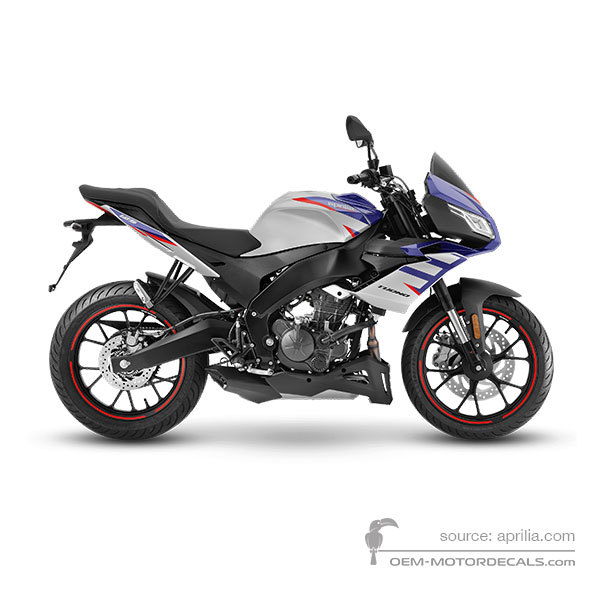Stickers voor Aprilia TUONO 125 2024 - Blauw • Aprilia OEM Stickers