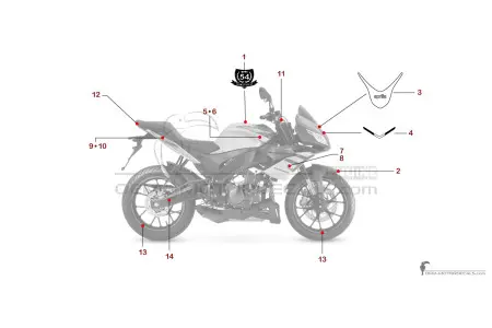 Aprilia TUONO 125 2024 - Blauw