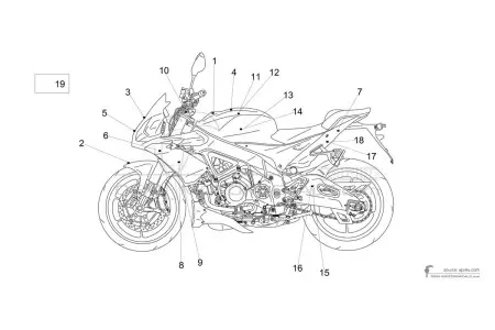 Aprilia TUONO V4 1100RR 2019 - Grau