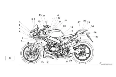 Aprilia TUONO V4 1100 FACTORY 2019 - Nero
