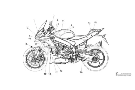 Aprilia TUONO V4 1100 2022 - Blanco