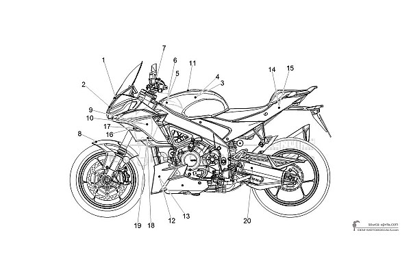 Aprilia TUONO V4 1100 2023 - Rot