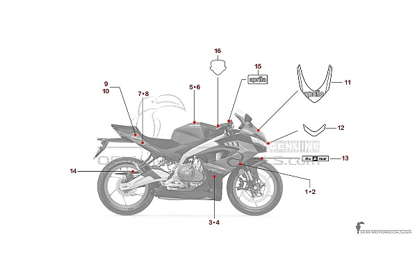 Aprilia RS457 2024 - Dark gray