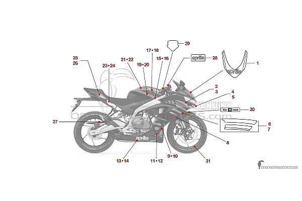 Aprilia RS457 2024 - Red